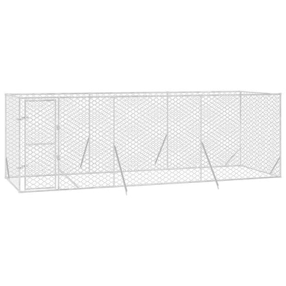Outdoor Dog Kennel Silver 6x2x2 m Galvanised Steel