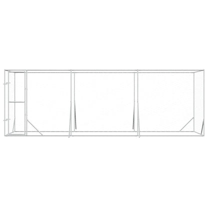 Outdoor Dog Kennel Silver 6x2x2 m Galvanised Steel