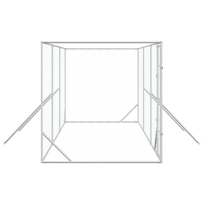 Outdoor Dog Kennel Silver 6x2x2 m Galvanised Steel