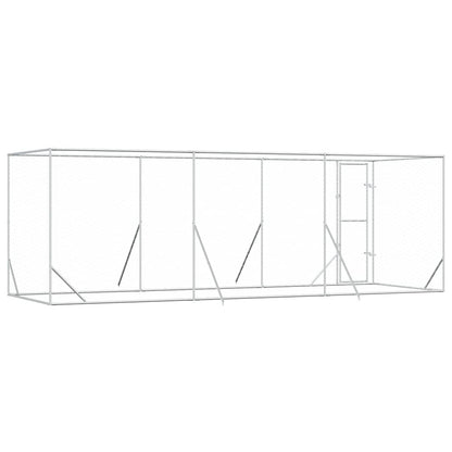 Outdoor Dog Kennel Silver 6x2x2 m Galvanised Steel