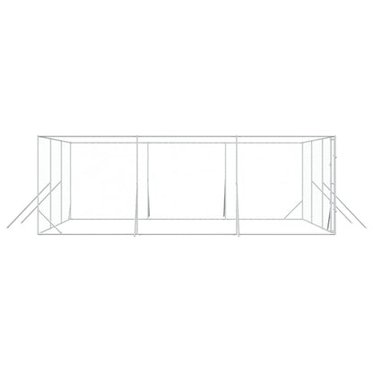 Outdoor Dog Kennel Silver 6x6x2 m Galvanised Steel