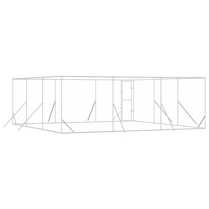 Outdoor Dog Kennel Silver 6x6x2 m Galvanised Steel