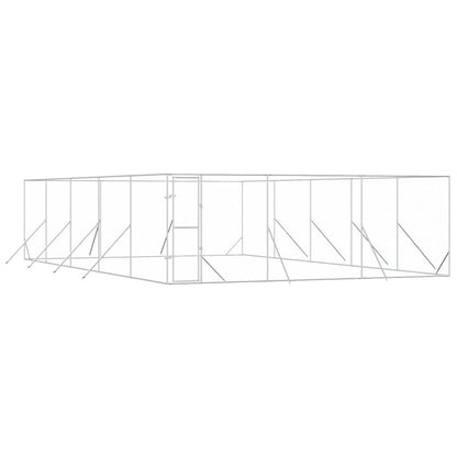 Outdoor Dog Kennel Silver 6x10x2 m Galvanised Steel