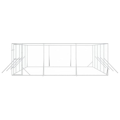 Outdoor Dog Kennel Silver 6x10x2 m Galvanised Steel
