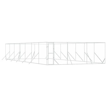 Outdoor Dog Kennel Silver 6x14x2 m Galvanised Steel