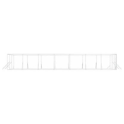 Outdoor Dog Kennel Silver 6x14x2 m Galvanised Steel