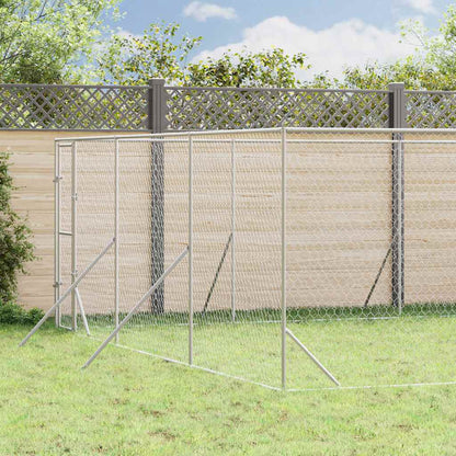 Outdoor Dog Kennel Silver 6x14x2 m Galvanised Steel