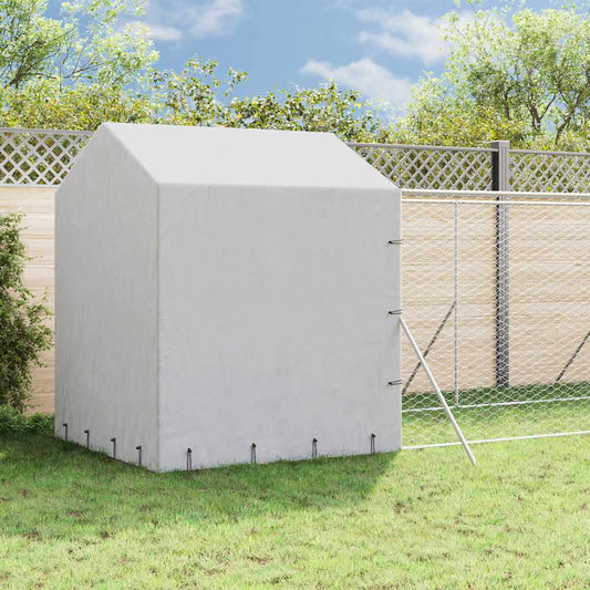 Outdoor Dog Kennel with Roof Silver 2x10x2,5 m Galvanised Steel