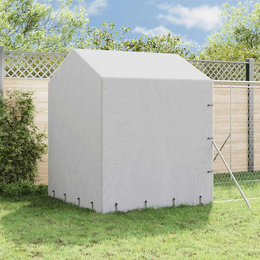 Outdoor Dog Kennel with Roof Silver 2x14x2,5 m Galvanised Steel