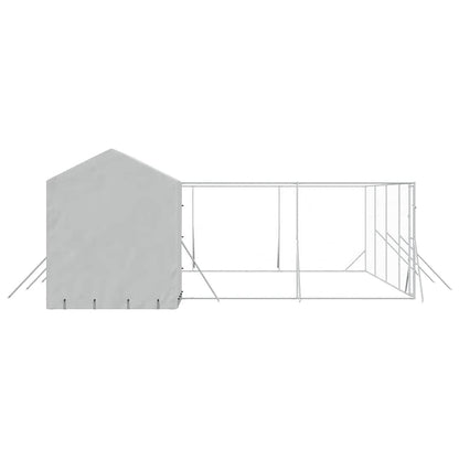 Outdoor Dog Kennel with Roof Silver 10x6x2.5 m Galvanised Steel