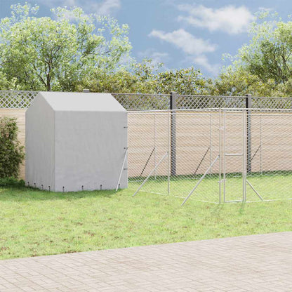 Outdoor Dog Kennel with Roof Silver 10x6x2.5 m Galvanised Steel