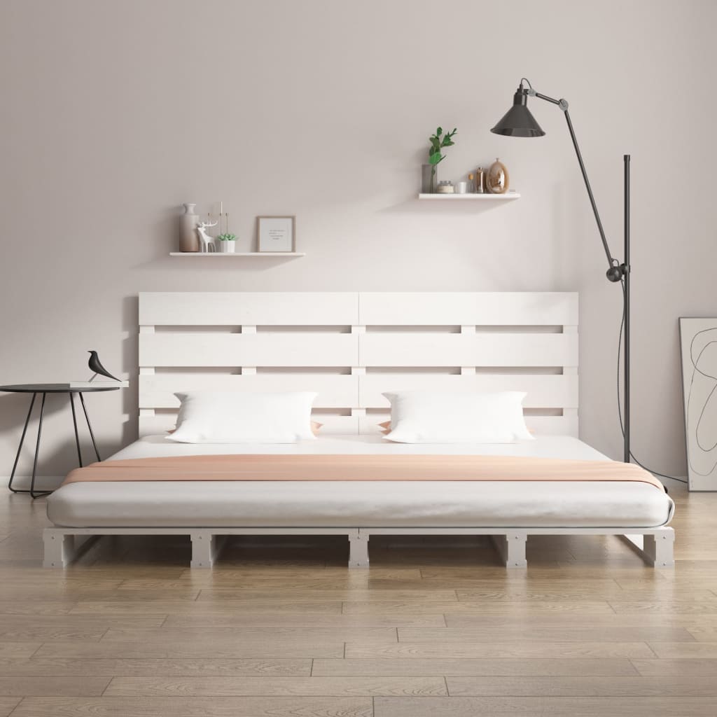 Bed Frame without Mattress White 140x190 cm Solid Wood Pine