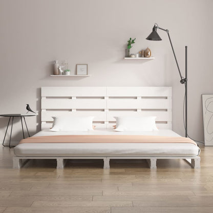 Bed Frame without Mattress White 140x190 cm Solid Wood Pine