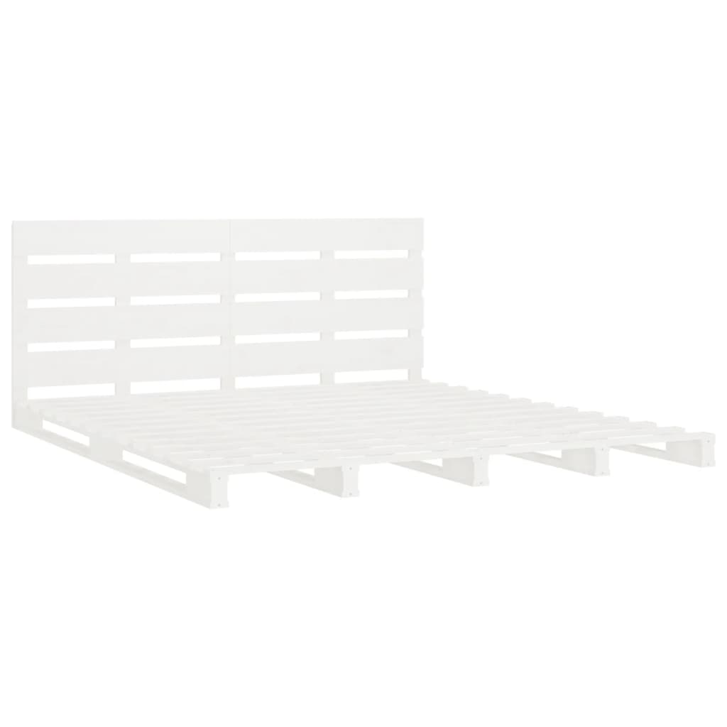Bed Frame without Mattress White 140x190 cm Solid Wood Pine