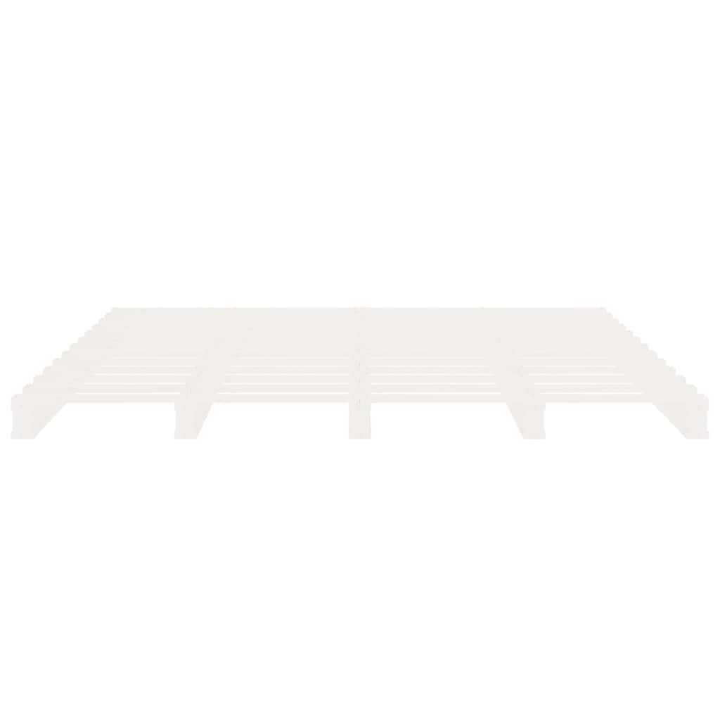 Bed Frame without Mattress White 140x190 cm Solid Wood Pine