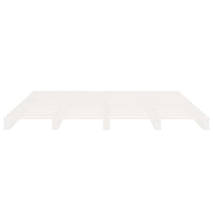 Bed Frame without Mattress White 140x190 cm Solid Wood Pine