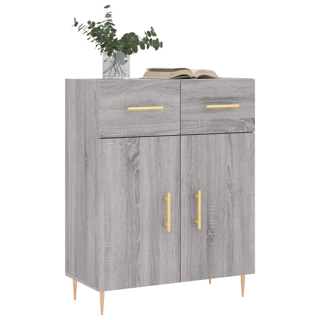Sideboard Grey Sonoma 69,5x34x90 cm Engineered Wood