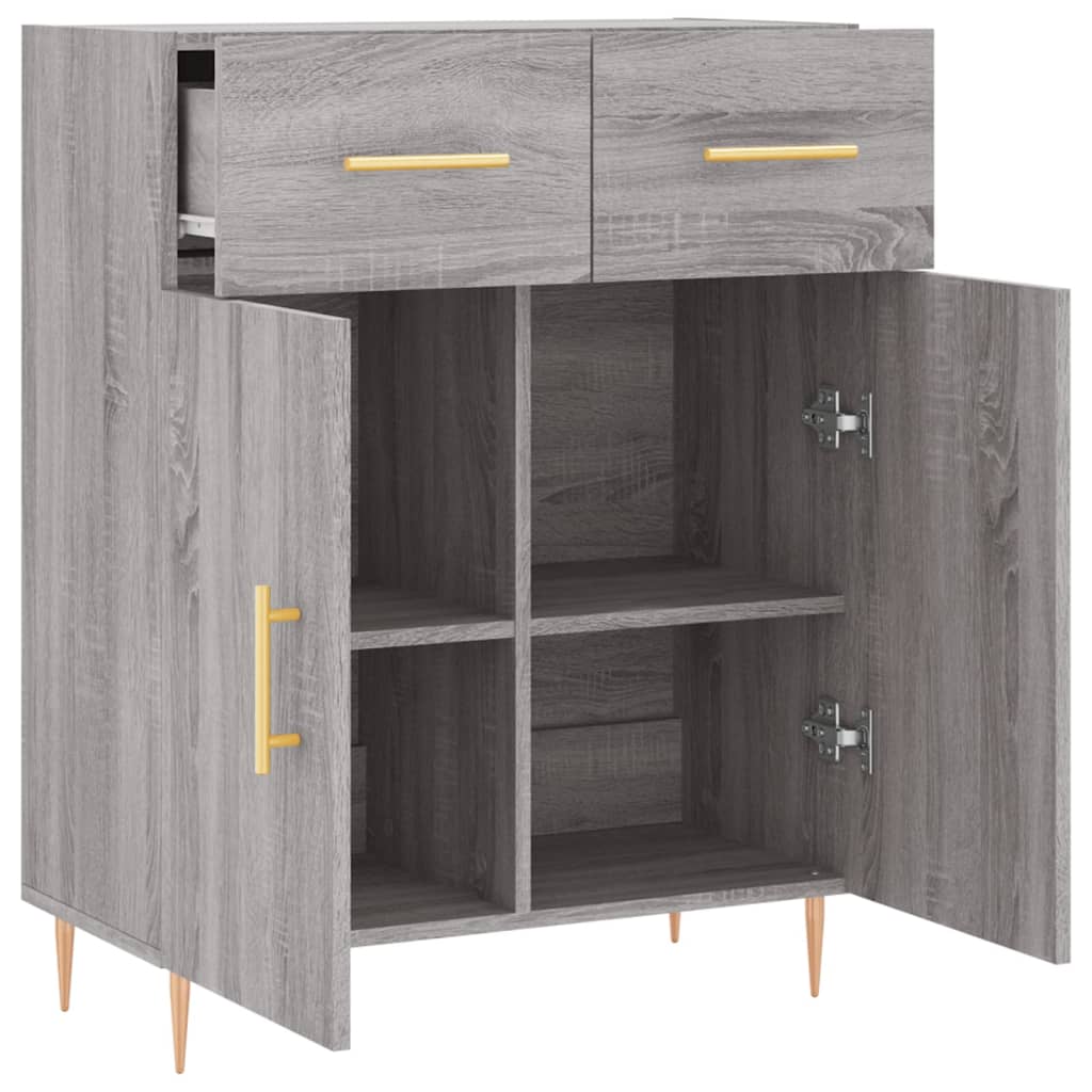 Sideboard Grey Sonoma 69,5x34x90 cm Engineered Wood
