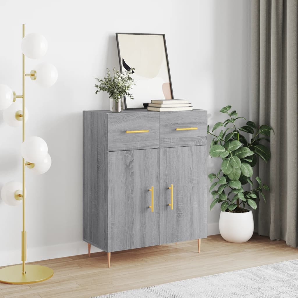 Sideboard Grey Sonoma 69,5x34x90 cm Engineered Wood