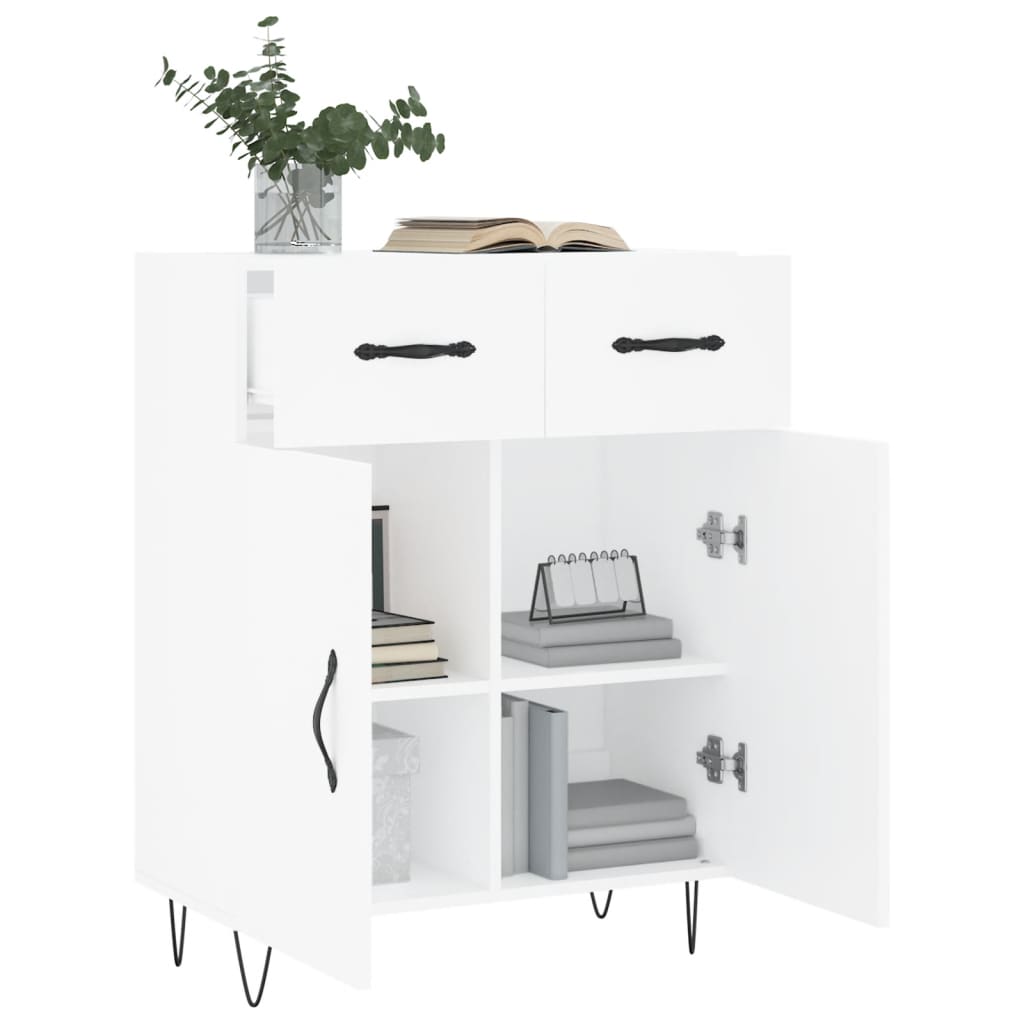 Sideboard White 69.5x34x90 cm Engineered Wood