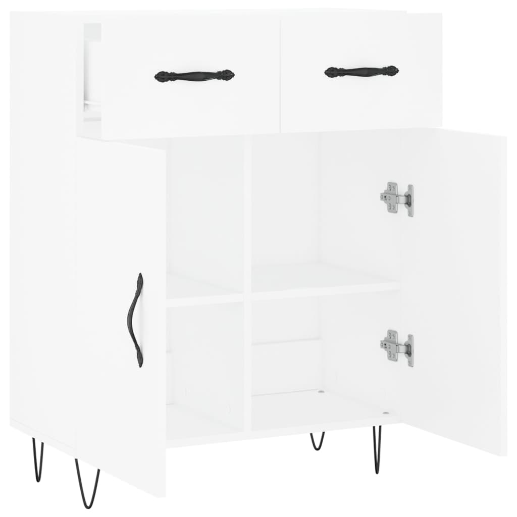 Sideboard White 69.5x34x90 cm Engineered Wood