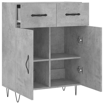 Sideboard Concrete Grey 69.5x34x90 cm Engineered Wood