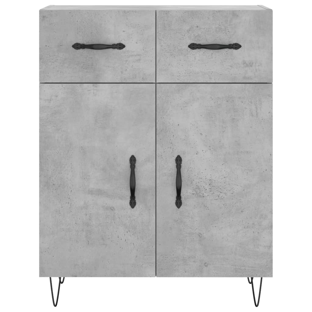 Sideboard Concrete Grey 69.5x34x90 cm Engineered Wood