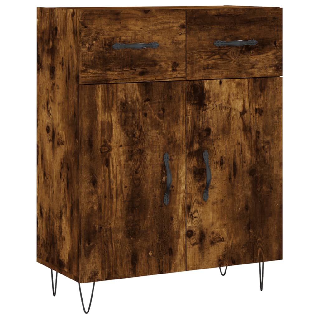 Sideboard Smoked Oak 69.5x34x90 cm Engineered Wood