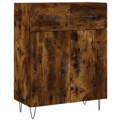 Sideboard Smoked Oak 69.5x34x90 cm Engineered Wood