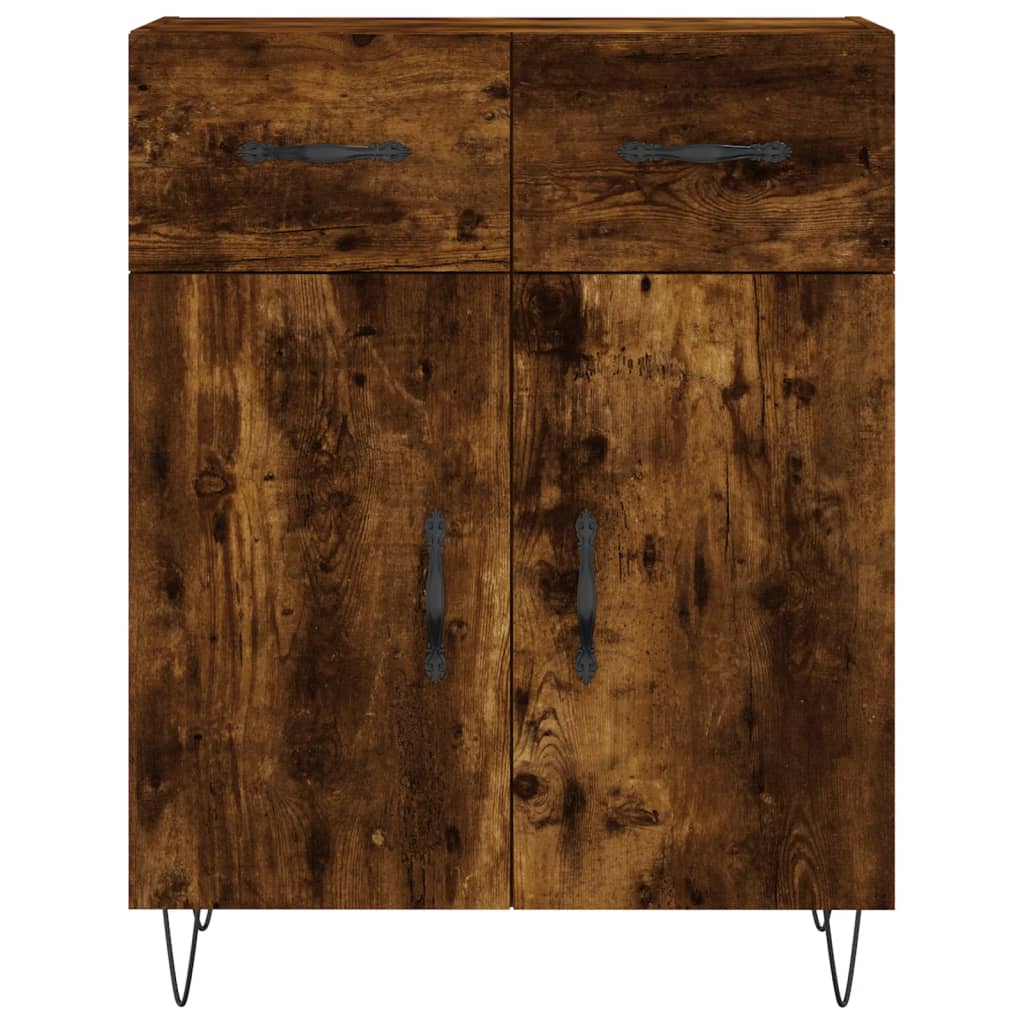 Sideboard Smoked Oak 69.5x34x90 cm Engineered Wood