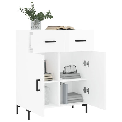 Sideboard High Gloss White 69.5x34x90 cm Engineered Wood