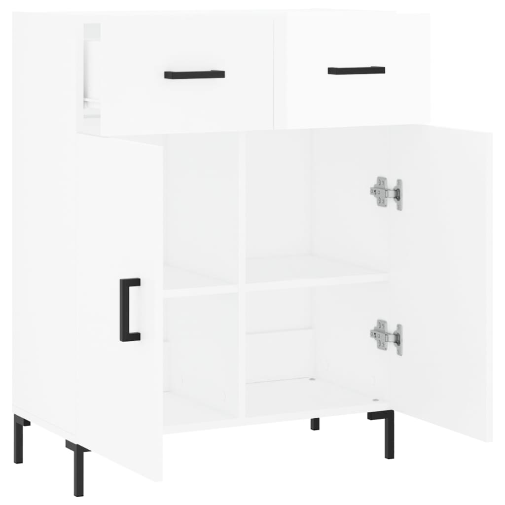 Sideboard High Gloss White 69.5x34x90 cm Engineered Wood