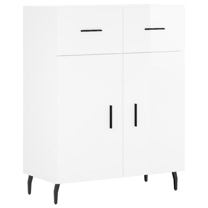 Sideboard High Gloss White 69.5x34x90 cm Engineered Wood