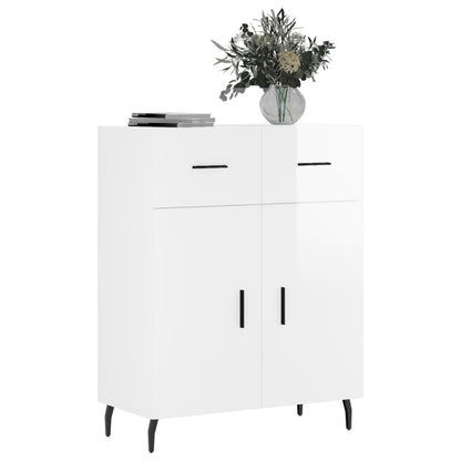 Sideboard High Gloss White 69.5x34x90 cm Engineered Wood