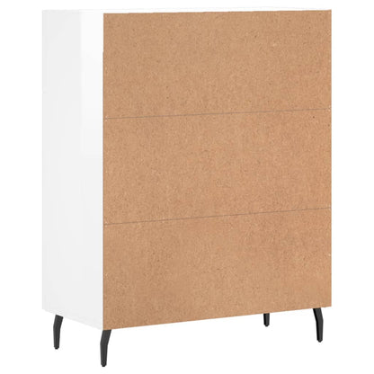 Sideboard High Gloss White 69.5x34x90 cm Engineered Wood