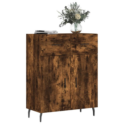 Sideboard Smoked Oak 69.5x34x90 cm Engineered Wood