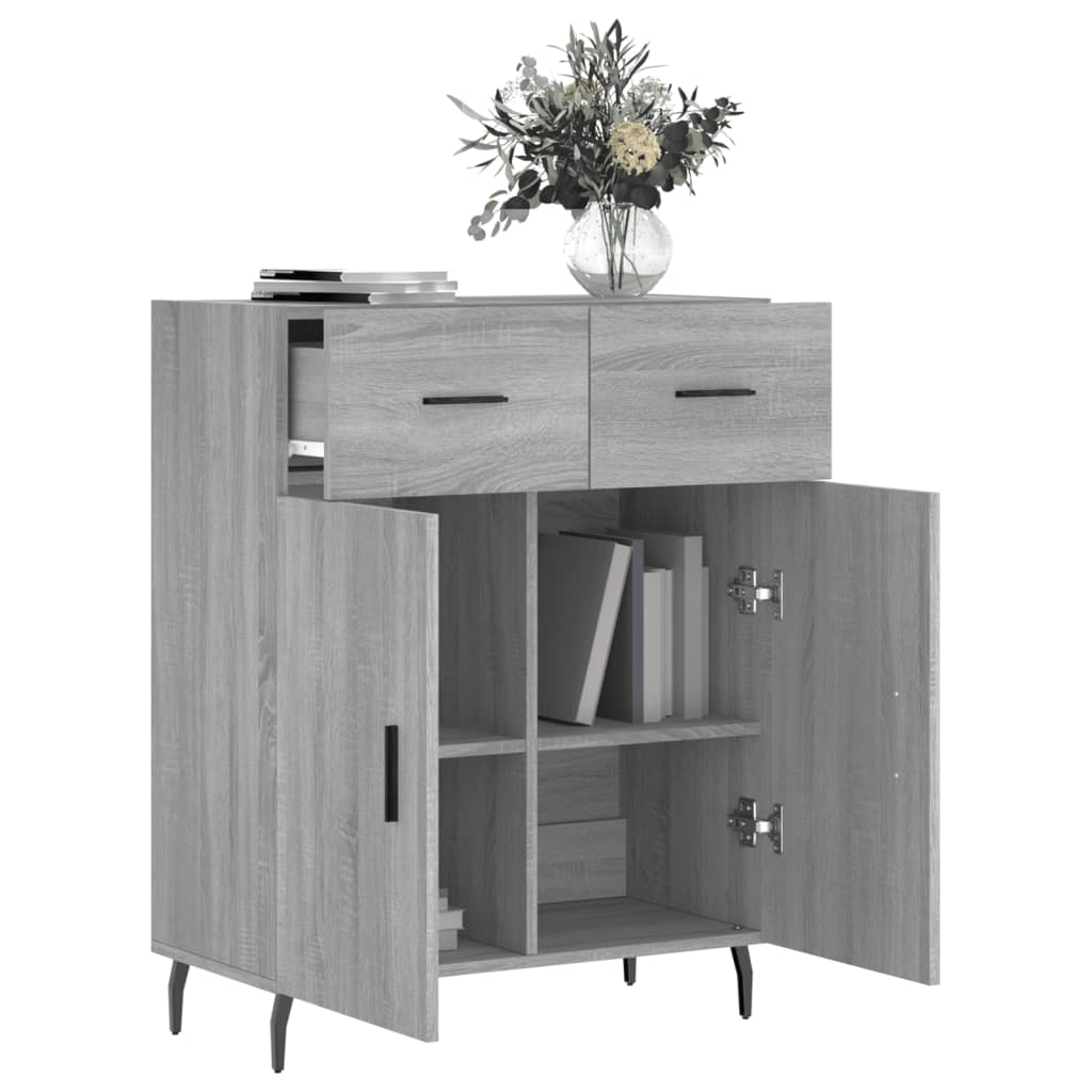 Sideboard Grey Sonoma 69,5x34x90 cm Engineered Wood