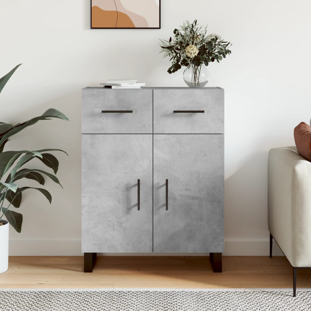 Sideboard Concrete Grey 69,5x34x90 cm Engineered Wood