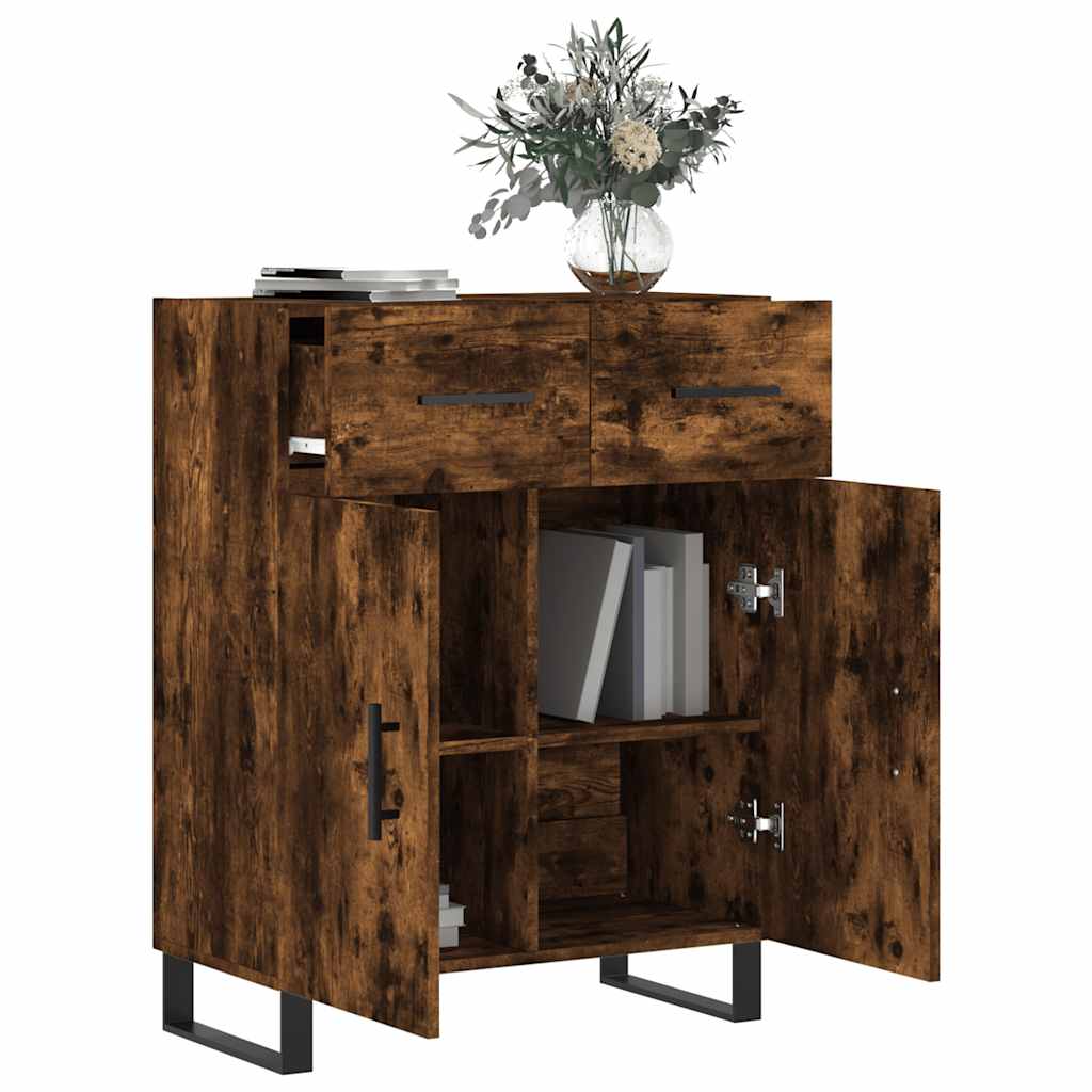 Sideboard Smoked Oak 69,5x34x90 cm Engineered Wood