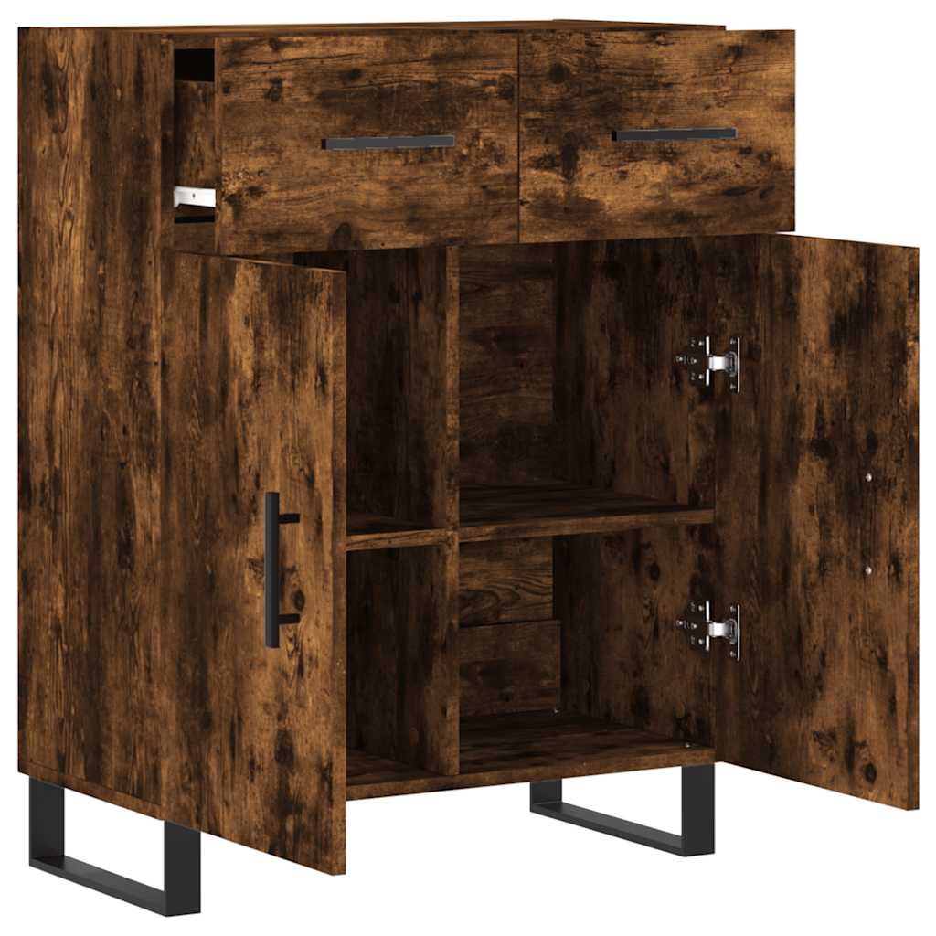 Sideboard Smoked Oak 69,5x34x90 cm Engineered Wood