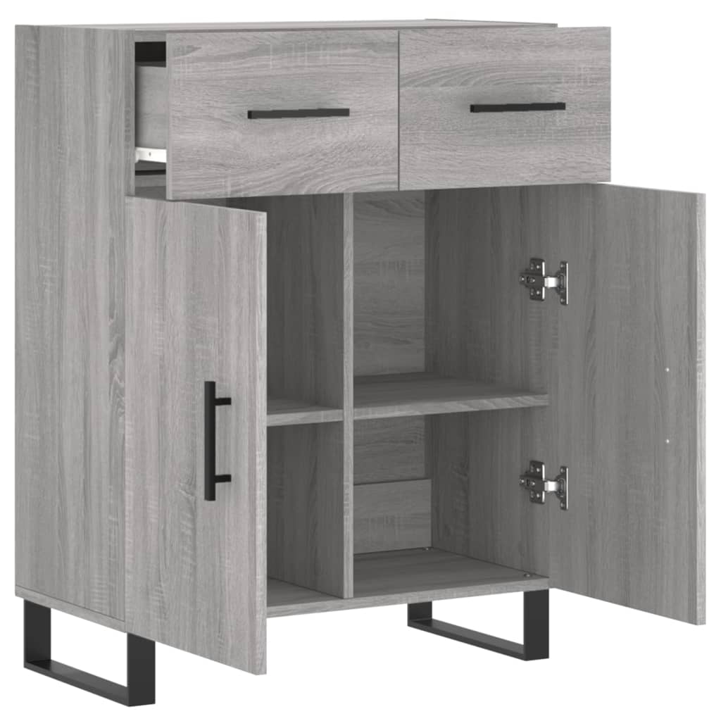 Sideboard Grey Sonoma 69.5x34x90 cm Engineered Wood