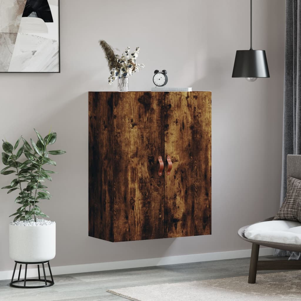 Wall Mounted Cabinet Smoked Oak 69,5x34x90 cm