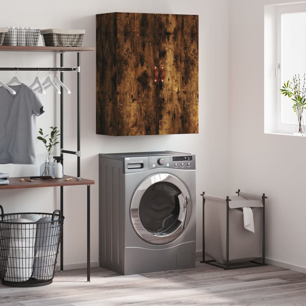 Wall Mounted Cabinet Smoked Oak 69,5x34x90 cm