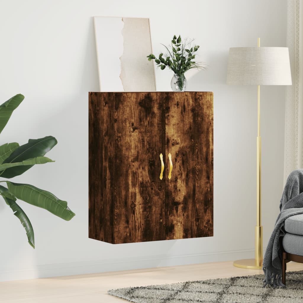 Wall Mounted Cabinet Smoked Oak 69,5x34x90 cm