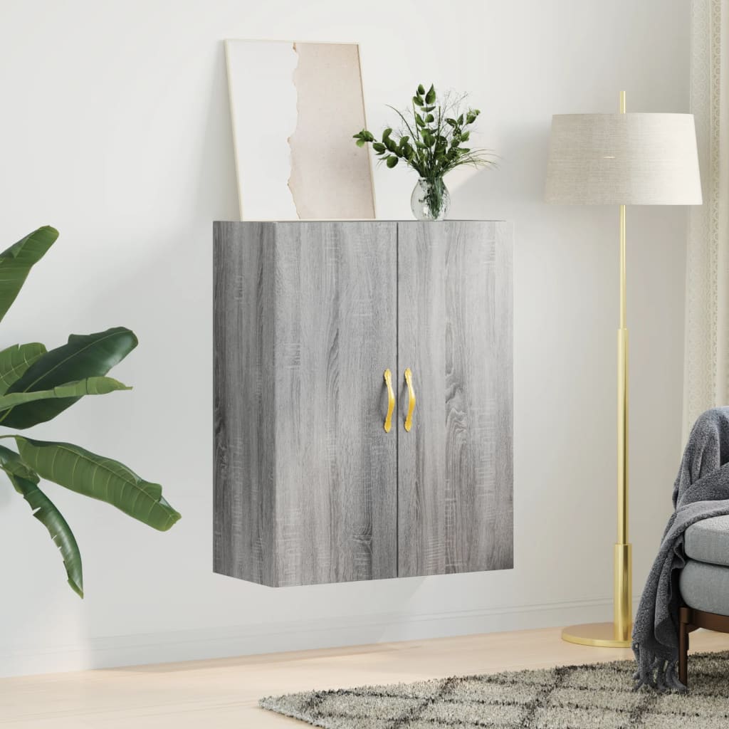 Wall Mounted Cabinet Grey Sonoma 69,5x34x90 cm