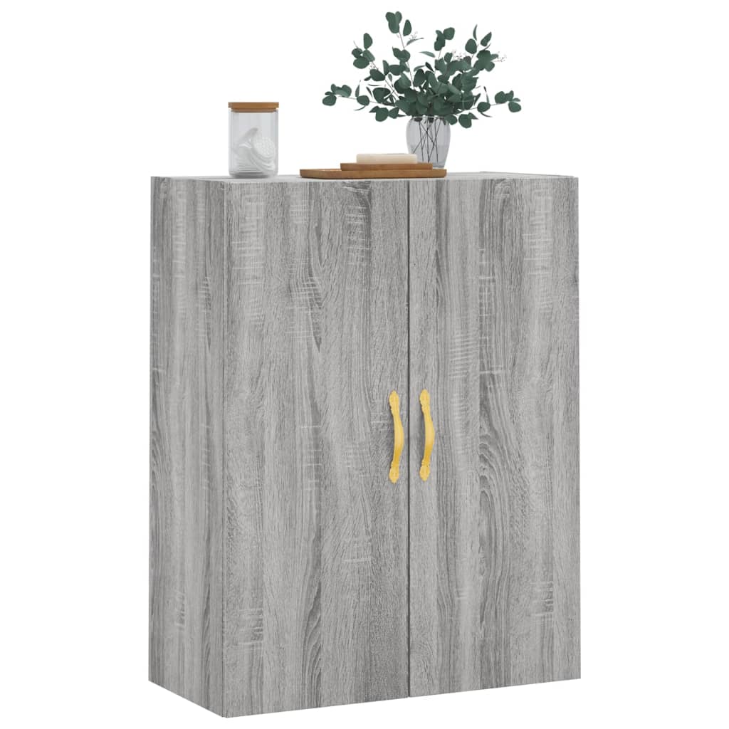 Wall Mounted Cabinet Grey Sonoma 69,5x34x90 cm