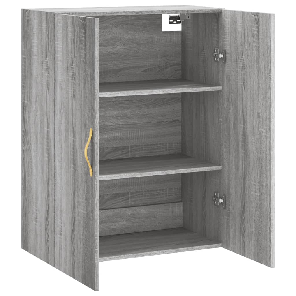 Wall Mounted Cabinet Grey Sonoma 69,5x34x90 cm