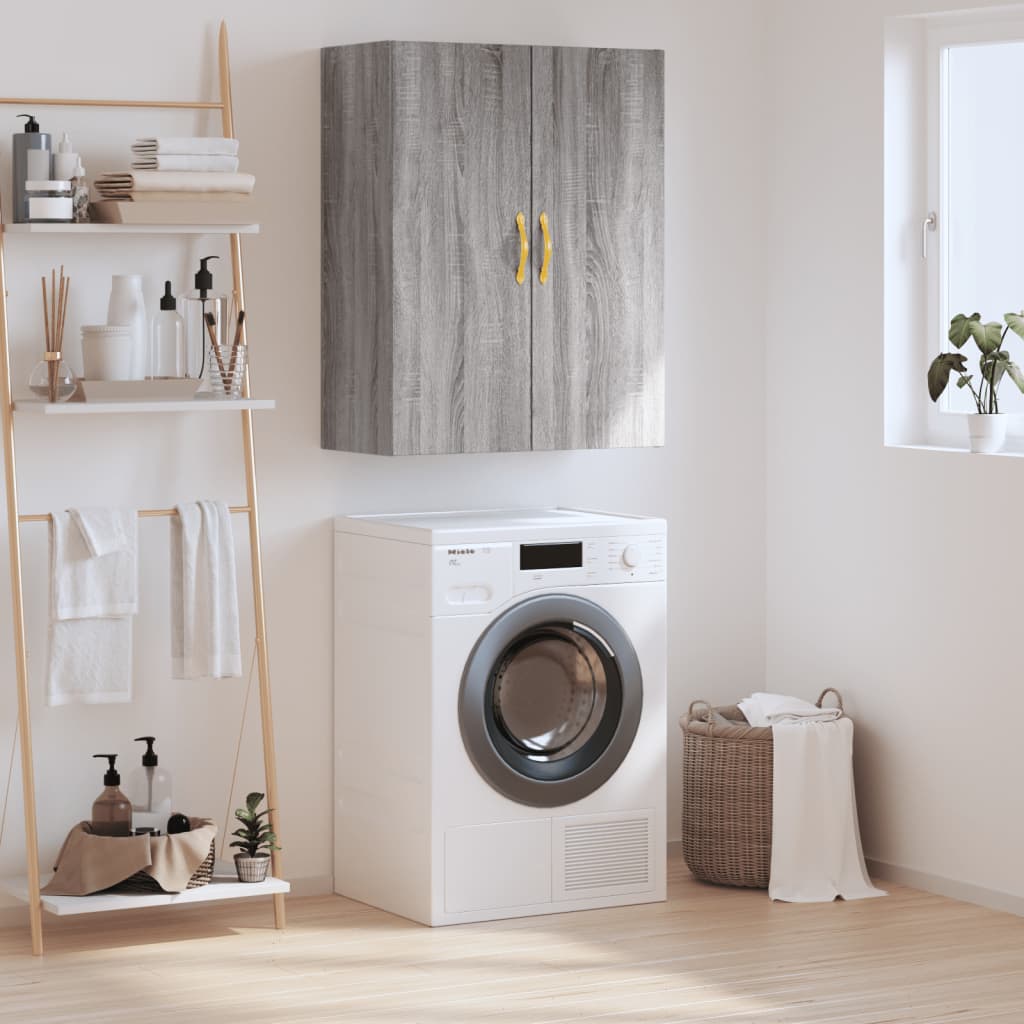 Wall Mounted Cabinet Grey Sonoma 69,5x34x90 cm