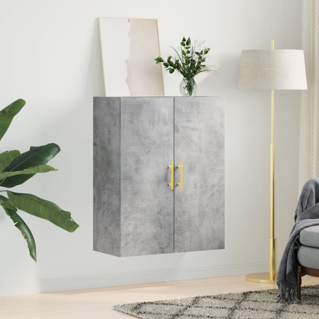 Wall Mounted Cabinet Concrete Grey 69,5x34x90 cm