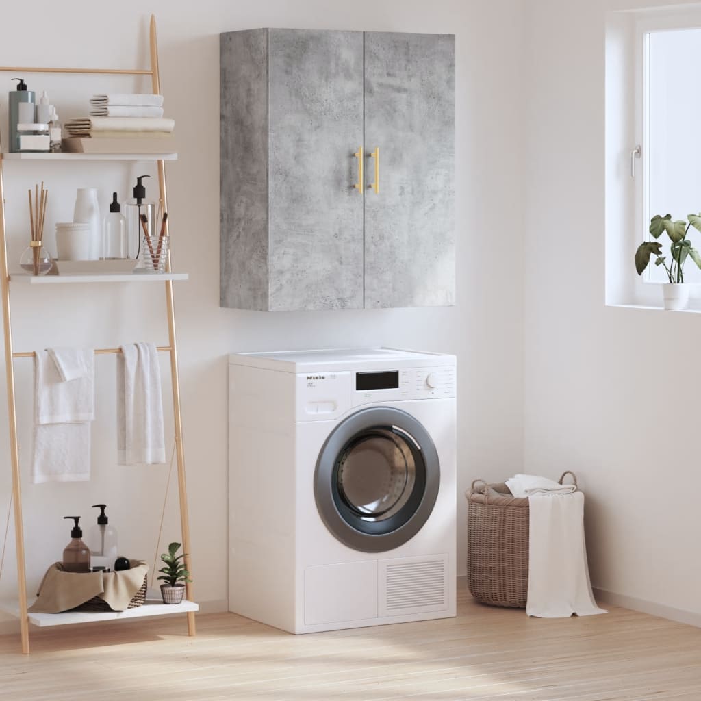 Wall Mounted Cabinet Concrete Grey 69,5x34x90 cm
